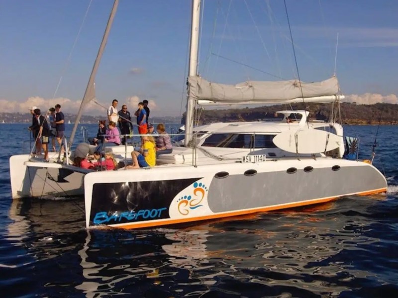 Barefoot party boat Sydney Harbour