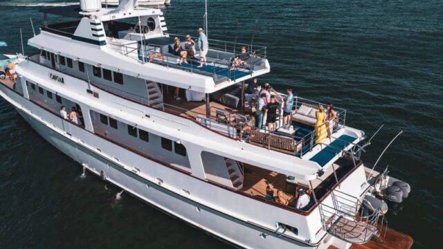 Caviar party boat Sydney Harbour